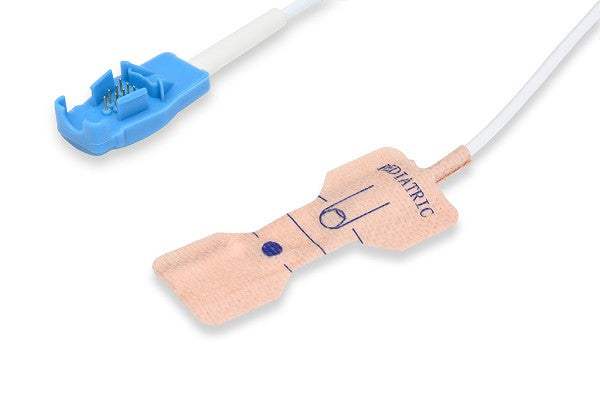 S523-1270 Datex Ohmeda Compatible Disposable SpO2 Sensor. Pediatric (10-50Kg) Box of 24