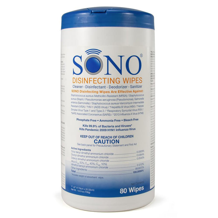 SONO Disinfecting Wipe - 80 Count Canister - Allied 100 SONO4032