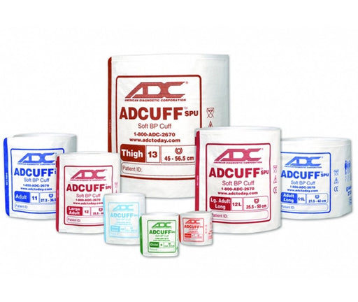 ADCUFF SPU Cuff, 2 Tube AdultLong, Navy,SC Conn,20/pkg - ADC 8450-11AL-2SC