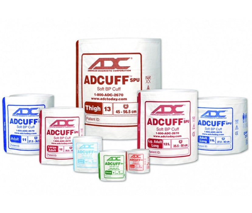ADCUFF SPU Cuff, 2 Tube LgAdultLong,Burg,SCConn,20/pkg - ADC 8450-12XL-2SC