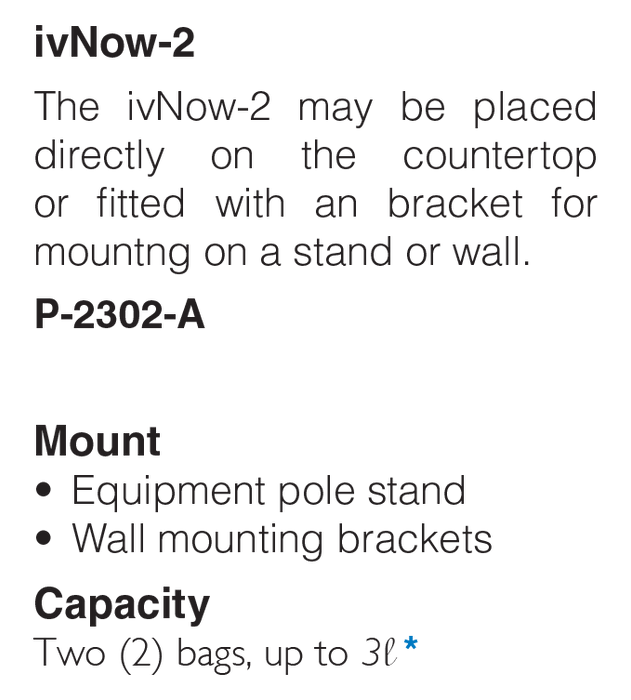 Ivnow-2 Modular Fluid Warmer, Two Bag Capacity, Cord Exits From Bottom - Pedigo P-2302-A