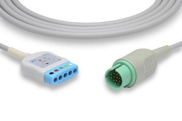 T-15960 Spacelabs Compatible ECG Trunk Cable. 5 Leads