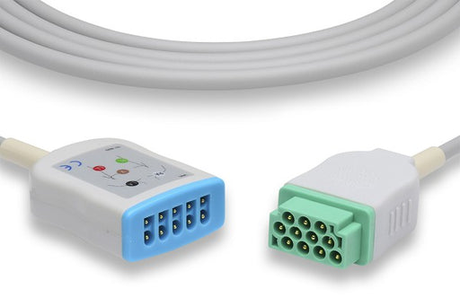 10050 GE Healthcare - Corometrics Compatible ECG Trunk Cable. 3 / 5 Leads