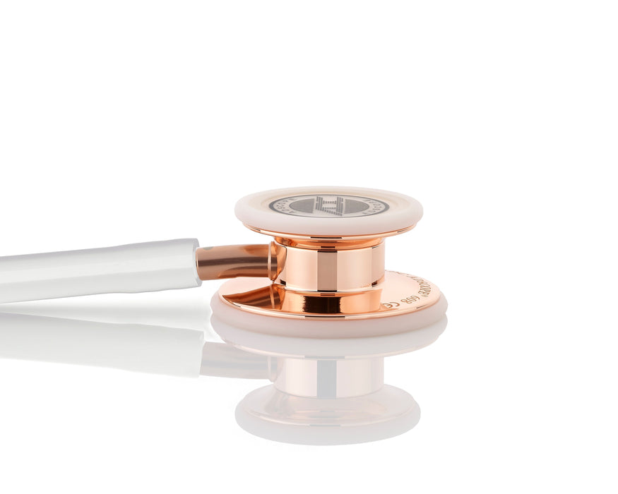 ADSCOPE Conv Stethoscope Adult 30",Rose Gold/White - ADC 608RGW