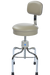 Anesthetist Stool, With Back, Tb-133 Approved, Pvc-Free, Raven Black - Pedigo T-39-RVN - 1