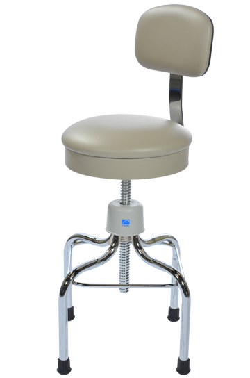 Anesthetist Stool, With Back, Tb-133 Approved, Pvc-Free, Cattail - Pedigo T-39-CAT