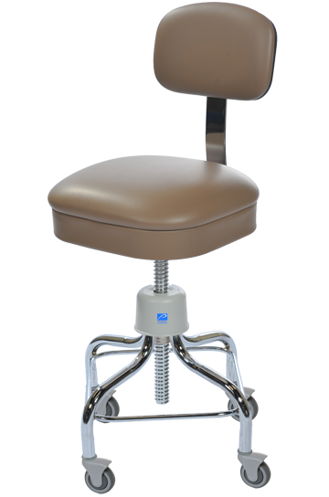 Stool, Square Seat, With Back, Screw Shaft, Tb-133 Approved, Pvc-Free, Orchard Plum - Pedigo T-51-ORP
