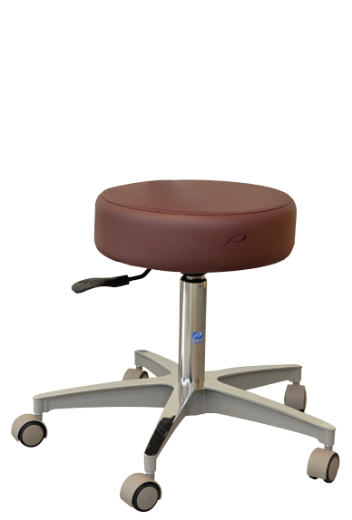 Stool, Gas Cylinder, 5-Caster Aluminum Base, Tb-133 Approved, Pvc-Free, Orchard Plum - Pedigo T-526-GS-ORP