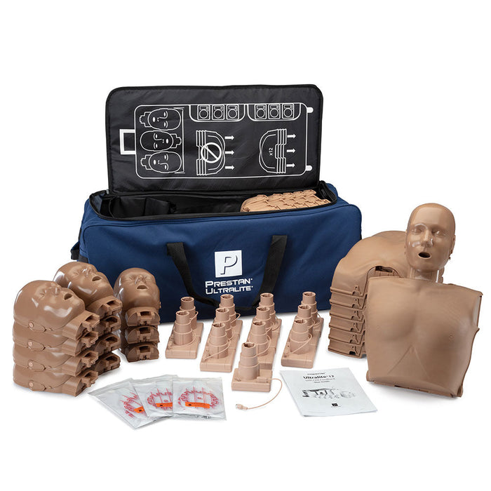 PRESTAN Diversity Ultralite® Manikin with CPR Feedback 12-Pack - Prestan PP-ULM-1200M-MS / PP-ULM-1200M-DS