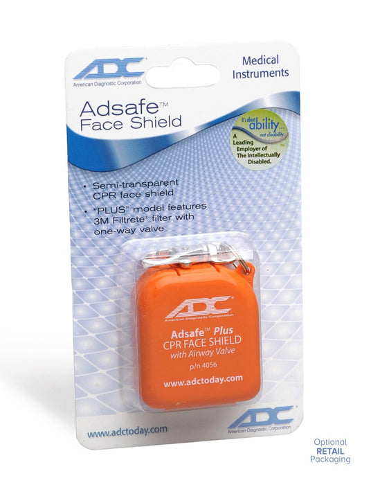 ADSAFE Face Shield Plus Adult, w/keychain, Black - ADC 4056BK