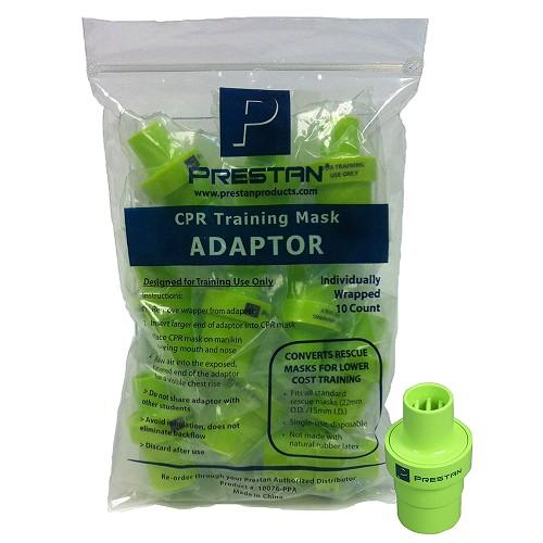 Rescue Mask Adaptors (individually wrapped), 10-count bag - Prestan 10076-PPA