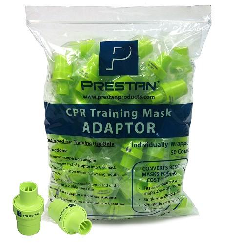 Rescue Mask Adaptors (individually wrapped), 50-count bag - Prestan 10076-PPA-50